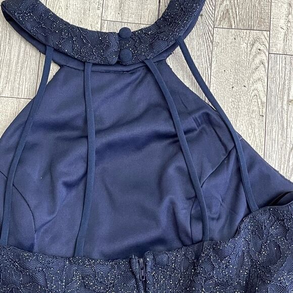 B Smart Navy Semi Formal Dress Juniors Size 7 - Picture 6 of 6